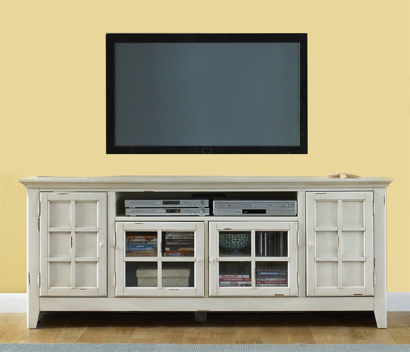 New Generation 75Inch TV Stand in Vintage White Finish by Liberty Furniture 840TV00