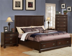 Bellwood Storage Bed in Dark Cherry Finish by Acme - 00160Q