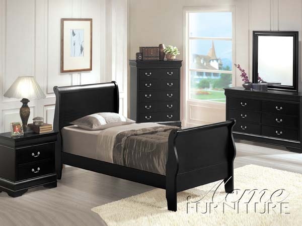 Louis Philippe Ii 4 Piece Youth Bedroom Set With Hidden Drawers In