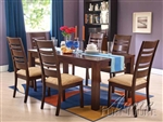 Everest Walnut Finish 7 Piece Dining Table Set by Acme - 00850