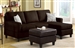 Vogue Reversible Chaise Sectional in Chocolate Microfiber by Acme - 05907