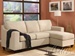 Vogue Reversible Chaise Sectional in Beige Color Fabric by Acme - 05913