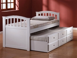 San Marino Captain Bed in White Finish by Acme - 09145