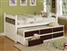 Lowell Sky White & Espresso Captain Bed by Acme - 14990T