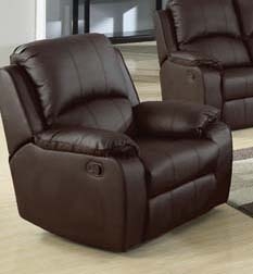 Caray Espresso Leather Recliner By Acme, Espresso Leather Recliner