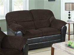 Connell Chocolate & Espresso Bycast Loveseat by Acme - 15976