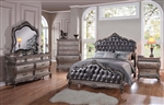 Chantelle 6 Piece Bedroom Set in Antique Silver Finish by Acme - 20540