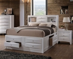 Ireland Storage Bookcase Bed in White Finish by Acme - 21700Q