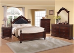 Gwyneth Low Post Bed 6 Piece Bedroom Set in Cherry Finish by Acme - 21880