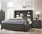 Lantha Bookcase Bed in Gray Oak Finish by Acme - 22030Q