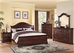 Beverly Sleigh Bed 6 Piece Bedroom Set in Dark Cherry Finish by Acme - 22730