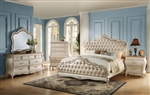 Chantelle 6 Piece Bedroom Set in Pearl White Finish by Acme - 23540