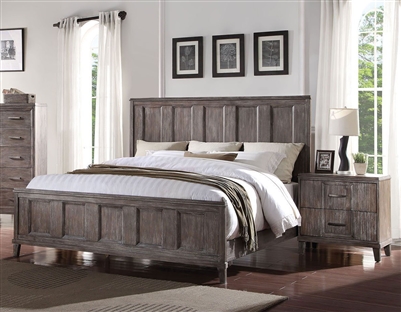 Bayonne Bed in Burnt Oak Finish by Acme - 23890Q
