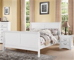 Louis Philippe III Sleigh Bed in White Finish by Acme - 24500Q