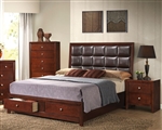 Ilana Storage Bed in Brown Cherry Finish by Acme - 24590Q