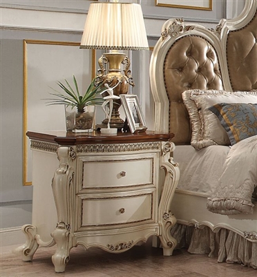 Picardy Nightstand in Antique Pearl Finish by Acme - 26903