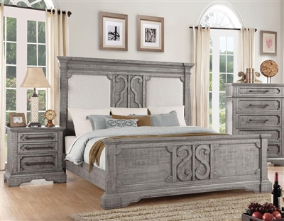 Artesia Panel Bed in Salvaged Natural Finish by Acme - 27090Q