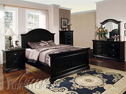 6 Piece Newville Bedroom Set in Black Finish by Acme - 4740Q