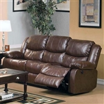 Fullerton Reclining Sofa in Brown Bonded Leather Match by Acme - 50010