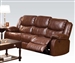 Fullerton Power Reclining Sofa in Brown Bonded Leather by Acme - 50200