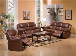 Fullerton 2 Piece Power Reclining Set in Brown Bonded Leather by Acme - 50200-S