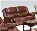 Fullerton Power Reclining Loveseat in Brown Bonded Leather by Acme - 50201