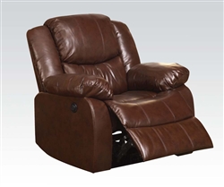 Fullerton Power Recliner in Brown Bonded Leather by Acme - 50202
