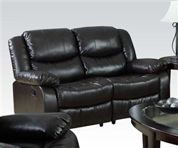 Fullerton Reclining Loveseat in Espresso Bonded Leather by Acme - 50561