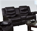 Torrance Espresso Leather Dual Gliding Console Loveseat by Acme - 50576
