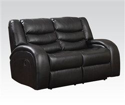 Dacey Espresso Leather Reclining Loveseat by Acme - 50741