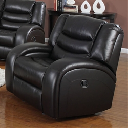 Dacey Espresso Leather Glider Recliner by Acme - 50742