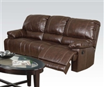 Daishiro Chestnut Leather Reclining Sofa by Acme - 50745