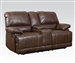 Daishiro Chestnut Leather Reclining Console Loveseat by Acme - 50748