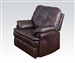 Zamora Brown Polished Microfiber Recliner by Acme - 50752