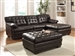 Nigel Dark Brown Bonded Leather Sectional by Acme - 50770