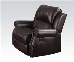 Josef Recliner in Brown Polished Microfiber by Acme - 50777