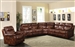 Dyson Light Brown Polished Microfiber 3 Piece Reclining Sectional by Acme - 50818