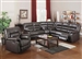 Neon 3 Piece Reclining Sectional in Dark Brown Leather by Acme - 50840-SEC