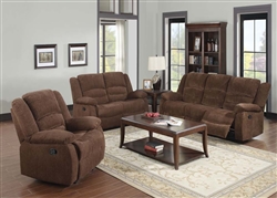 Bailey Dark Brown Chenille 2 Piece Reclining Set by Acme - 51025-S