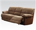Malvern Two Tone Brown Fabric Reclining Sofa by Acme - 51140