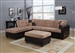 Milano Camel Champion / Espresso Bycast Left Facing Chaise Reversible Sectional by Acme - 51230-R