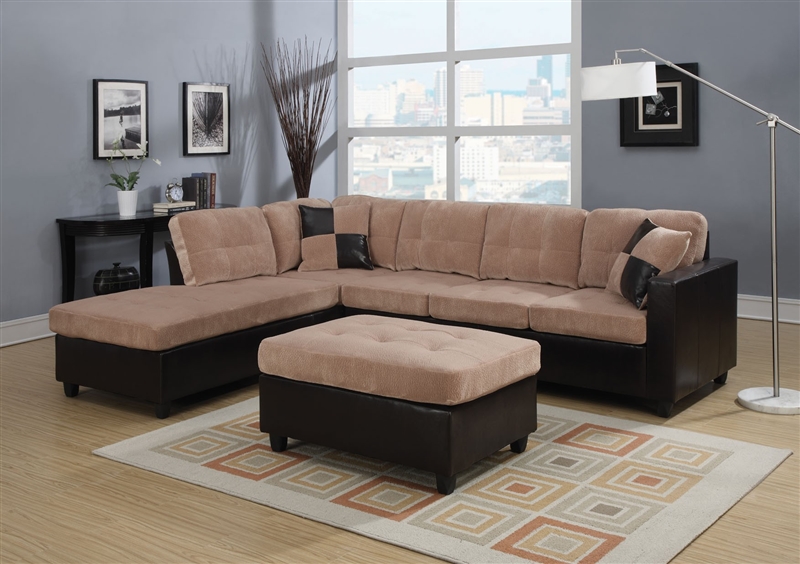 Milano Champion / Espresso Left Facing Reversible Sectional by Acme - 51230-R