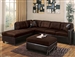 Milano Chocolate Easy Rider / Espresso Bycast Left Facing Chaise Sectional by Acme - 51325-R