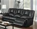 Obert Dark Brown Leather Aire Reclining Sofa by Acme - 51655