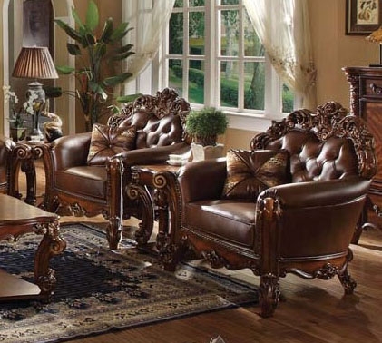 ACME Vendome Living Room Set with Sofa and Loveseat