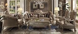 Dresden 2 Piece Living Room Set in Gold Patina Finish by Acme - 52090-S