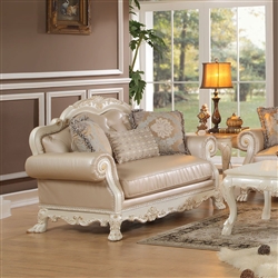 Dresden Loveseat in Antique White Finish by Acme - 53261