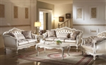 Chantelle 2 Piece Sofa Set in Pearl White Finish by Acme - 53540-S