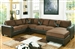 Dannis Sectional in Chocolate Microfiber by Acme - 56000