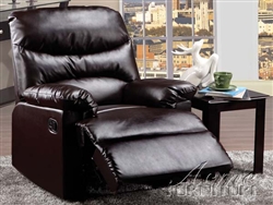 Arcadia Brown Bonded Leather Recliner by Acme - 59015